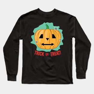 Bored Halloween Pumpkin - Funny Long Sleeve T-Shirt